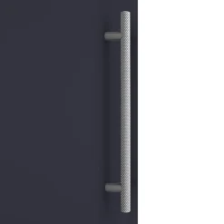 Arezzo Wall Hung Tall Storage Cabinet - Matt Blue - With Industrial Style Chrome Handle -Hudson Reed Sales azb14whcchis d1a