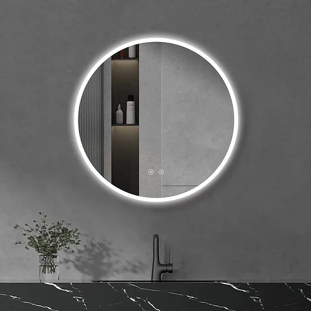 Arezzo 600mm Round Colour Changing LED Illuminated Bathroom Mirror With Bluetooth + Anti-Fog 2 Arezzo 600mm Round Colour Changing LED Illuminated Bathroom Mirror With Bluetooth + Anti-Fog - Image 2