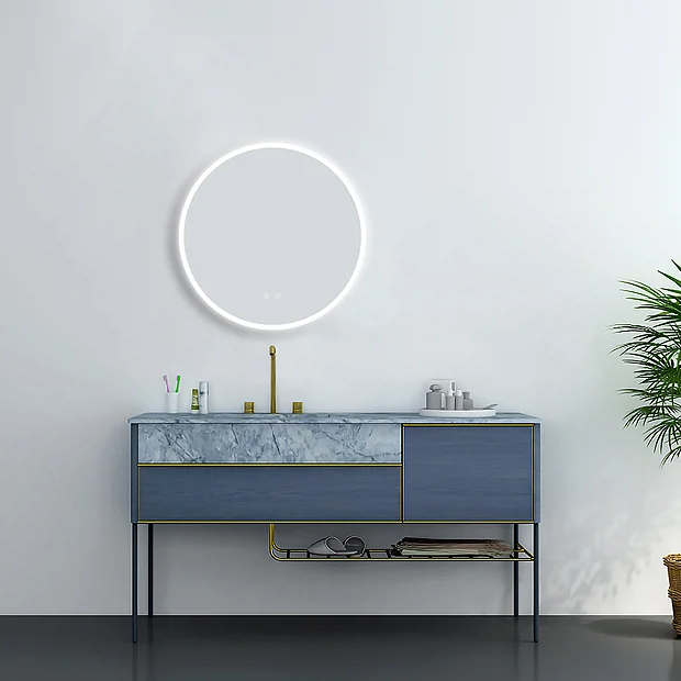 Arezzo 600mm Round Colour Changing LED Illuminated Bathroom Mirror With Bluetooth + Anti-Fog 5 Arezzo 600mm Round Colour Changing LED Illuminated Bathroom Mirror With Bluetooth + Anti-Fog - Image 5