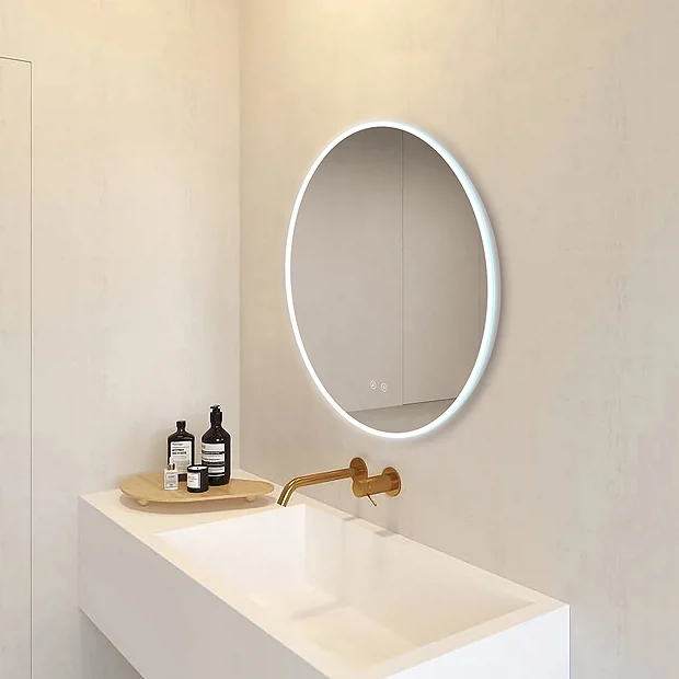 Arezzo 700mm Round Colour Changing LED Illuminated Bathroom Mirror With Bluetooth + Anti-Fog 6 Arezzo 700mm Round Colour Changing LED Illuminated Bathroom Mirror With Bluetooth + Anti-Fog - Image 6