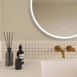 Arezzo 700mm Round Colour Changing LED Illuminated Bathroom Mirror With Bluetooth + Anti-Fog