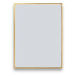 Arezzo Brushed Brass Square Edge Framed Bathroom Mirror - 800 X 600mm -Hudson Reed Sales azs68bb d1