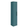 Arezzo Matt Green Wall Hung Tall Storage Cabinet With Matt Black Handle
