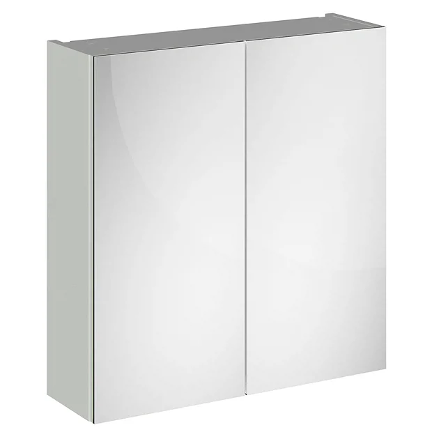 Klyn Bathroom Brooklyn 800mm Grey Mist Bathroom Mirror Cabinet - 2 Door 2 Klyn Bathroom Brooklyn 800mm Grey Mist Bathroom Mirror Cabinet - 2 Door - Image 2