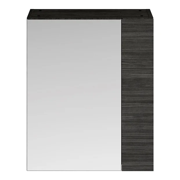 Klyn Bathroom Brooklyn 600mm Bathroom Mirror & Fascia Cabinet - Black 1 Klyn Bathroom Brooklyn 600mm Bathroom Mirror & Fascia Cabinet - Black