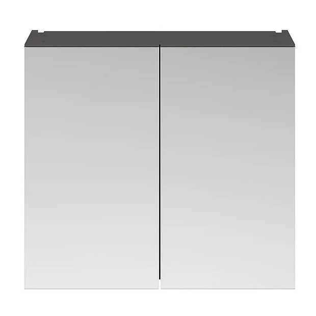 Klyn Bathroom Brooklyn 800mm Gloss Grey Bathroom Mirror Cabinet - 2 Door 4 Klyn Bathroom Brooklyn 800mm Gloss Grey Bathroom Mirror Cabinet - 2 Door - Image 4