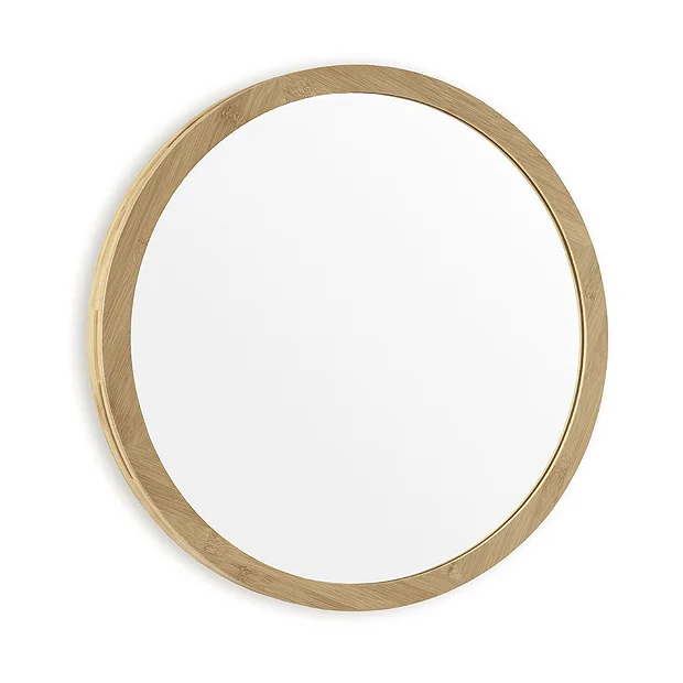 EcoDelux 800mm Bamboo Frame Round Mirror 1 EcoDelux 800mm Bamboo Frame Round Mirror