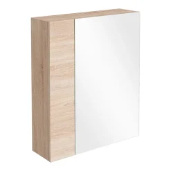 Klyn Bathroom Brooklyn 600mm Natural Oak Bathroom Mirror & Fascia Cabinet