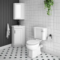 Chatsworth Corner Mirror Cabinet White -Hudson Reed Sales chatcrnwhtmb d4