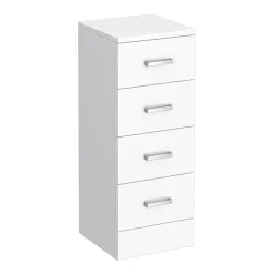 Cove 300x300mm White 4 Drawer Unit