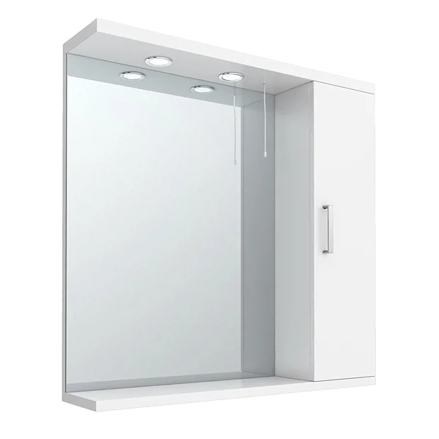 Cove White Illuminated Mirror Cabinet (750mm Wide) 2 Cove White Illuminated Mirror Cabinet (750mm Wide) - Image 2