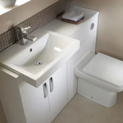 Tavistock Courier 600mm Semi-Countertop Unit & Basin - Gloss White -Hudson Reed Sales cr600gw d1n