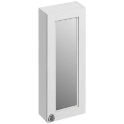 Urlington Bathroom Burlington 30 Single Door Mirror Cabinet - Matt White