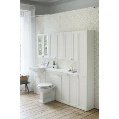 Urlington Bathroom Burlington 60 2-Door Wall Unit - Matt White