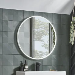 Roper Rhodes Frame 800mm LED Illuminated Round Mirror - Grey