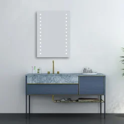 Klyn Bathroom Brooklyn Dot 500 X 700mm Battery Operated Illuminated LED Mirror -Hudson Reed Sales gs015x7bt d2