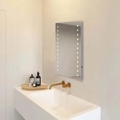 Klyn Bathroom Brooklyn Dot 500 X 700mm Battery Operated Illuminated LED Mirror -Hudson Reed Sales gs015x7bt d3