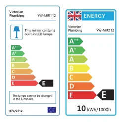 Toreno 500x700mm LED Illuminated Mirror Inc. Touch Sensor -Hudson Reed Sales gs112 d2n