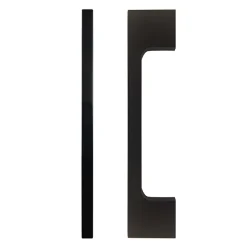 Victorian Plumbing 1 X Slim-Line D Matt Black Additional Handle - L150mm (128mm Centres) -Hudson Reed Sales h189 d1