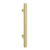 Victorian Plumbing 1 X Round 'T' Bar Brushed Brass Additional Handle - L155mm (96mm Centres)