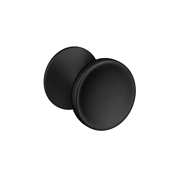Hudson Reed Matt Black Indented Round Knob Furniture Handle - 30mm Diameter 1 Hudson Reed Matt Black Indented Round Knob Furniture Handle - 30mm Diameter