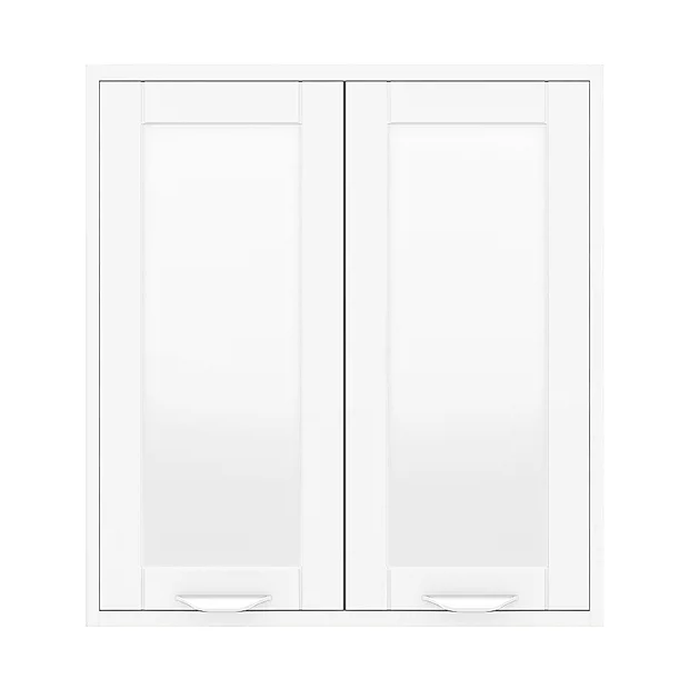 Keswick White 600mm Traditional Wall Hung 2 Door Mirror Cabinet 4 Keswick White 600mm Traditional Wall Hung 2 Door Mirror Cabinet - Image 4