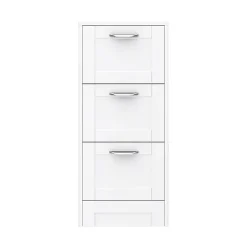 Keswick White 350mm Traditional 3 Drawer Storage Unit -Hudson Reed Sales keswht3d d1