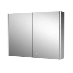 Hudson Reed Leda 800mm LED Touch Sensor Mirror Cabinet With Shaver Socket