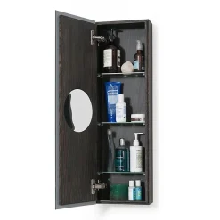 Victorian Plumbing 800mm Slimline Mirror Cabinet Dark Oak -Hudson Reed Sales m800do d1