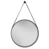 Heritage Bathroom Heritage Amberley Black 800mm Illuminated Circular Mirror With Demister Pad