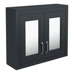 Chatsworth 690mm Graphite 2-Door Mirror Cabinet -Hudson Reed Sales mcabblk n d1
