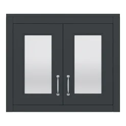Chatsworth 690mm Graphite 2-Door Mirror Cabinet -Hudson Reed Sales mcabblk n d2