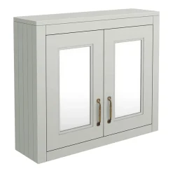 Chatsworth 690mm Grey 2-Door Mirror Cabinet -Hudson Reed Sales mcabgryd2