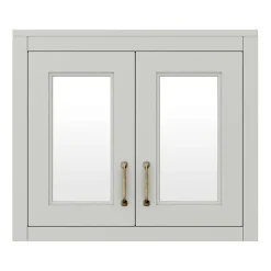 Chatsworth 690mm Grey 2-Door Mirror Cabinet -Hudson Reed Sales mcabgrynd2
