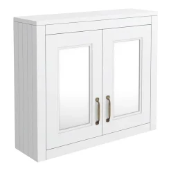Chatsworth 690mm White 2-Door Mirror Cabinet -Hudson Reed Sales mcabwht d2