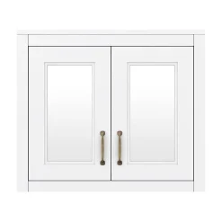 Chatsworth 690mm White 2-Door Mirror Cabinet -Hudson Reed Sales mcabwht d4