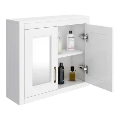 Chatsworth 690mm White 2-Door Mirror Cabinet -Hudson Reed Sales mcabwht detail1