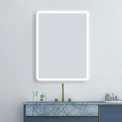 Toreno 800 X 600mm LED Illuminated Bluetooth Mirror Inc. Touch Sensor + Anti-Fog -Hudson Reed Sales mir012 d3