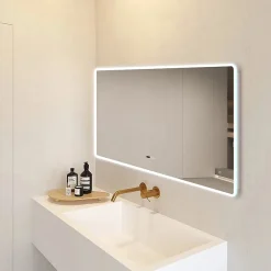 Toreno 1200 X 600mm Bluetooth LED Illuminated Mirror Inc. Anti-Fog, Shaver Socket & Touch Sensor -Hudson Reed Sales mir024 d4