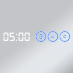 Toreno 800x600mm LED Illuminated Mirror Incl. Anti-Fog, Digital Clock & Touch Sensor 5 Toreno 800x600mm LED Illuminated Mirror Incl. Anti-Fog, Digital Clock & Touch Sensor -Hudson Reed Sales mir042 d1