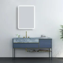 Toreno 500 X 700mm LED Illuminated 2-Door Mirror Cabinet With Motion Sensor, Shaving Socket & Anti-Fog -Hudson Reed Sales mir400 d3