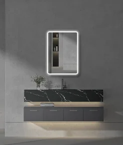 Toreno 500 X 700mm LED Illuminated 2-Door Mirror Cabinet With Motion Sensor, Shaving Socket & Anti-Fog -Hudson Reed Sales mir400 d4