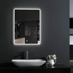 Croydex Chilcombe Hang N Lock Illuminated Mirror With Demister Pad 500 X 700mm -Hudson Reed Sales mm720200e d1