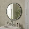 Heritage Bathroom Heritage Newick Black 800mm Illuminated Circular Mirror With Demister Pad