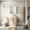 Klyn Bathroom Brooklyn Natural Oak 600mm Bathroom Mirror Cabinet - 2 Door