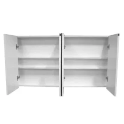 Toreno White Minimalist 4 Door Mirror Cabinet - W1200 X D110mm -Hudson Reed Sales modenawhiteminimalist4doormirrorcabinetw1200xd110mmnvm118d1