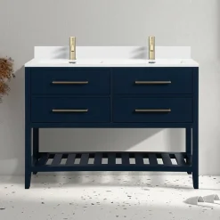 Victorian Plumbing Montrose 1200mm Vanity Resin Basin Splashback White