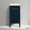 Victorian Plumbing Montrose Indigo Blue Laundry Unit With Brushed Brass Handle