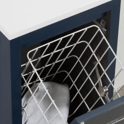 Victorian Plumbing Montrose Indigo Blue Laundry Unit With Matt Black Handle -Hudson Reed Sales mtlamicp d2 1