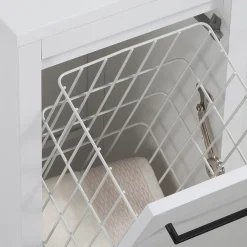 Victorian Plumbing Montrose White Laundry Unit With Matt Black Handle -Hudson Reed Sales mtlamwmb d1